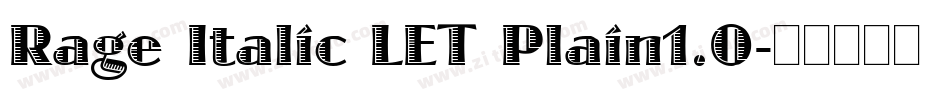 Rage Italic LET Plain1.0字体转换